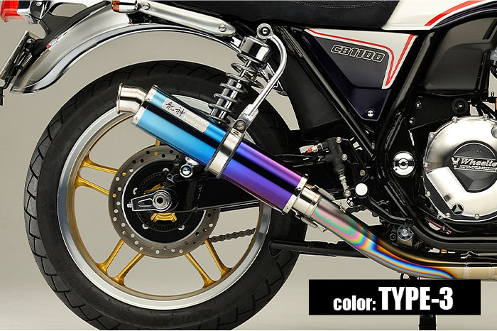 CB1100用 手曲げオールチタンマフラー（ソリッドタイプ）| 龍神JAPAN