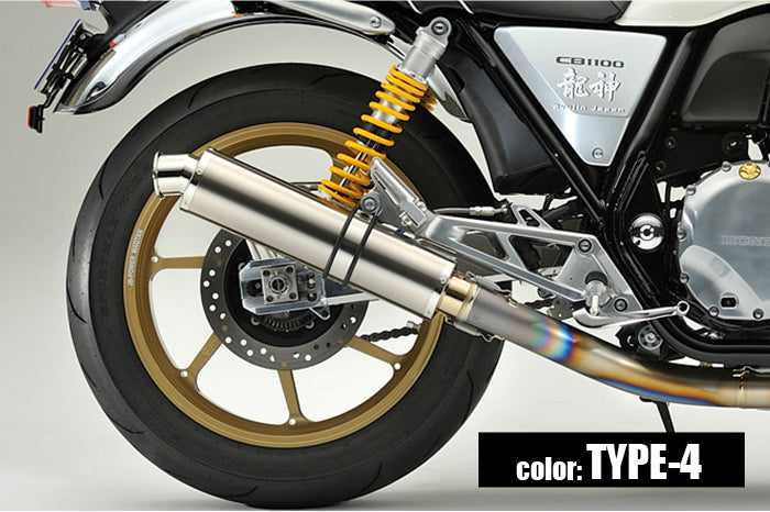 CB1100用 手曲げオールチタンマフラー（ソリッドタイプ）| 龍神JAPAN